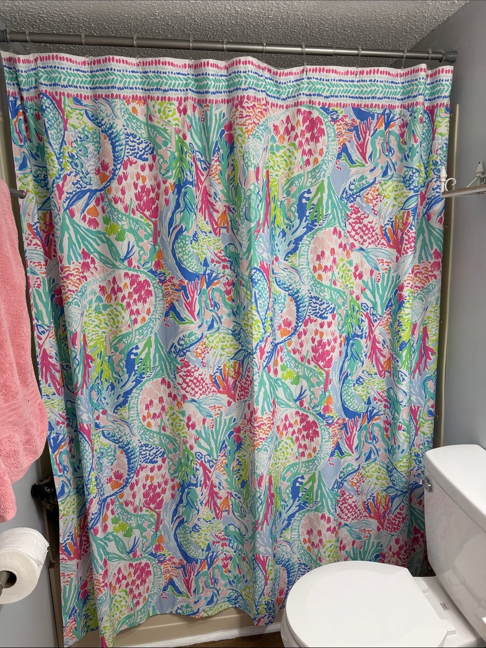 Lilly Pulitzer mermaid cove Shower Curtain